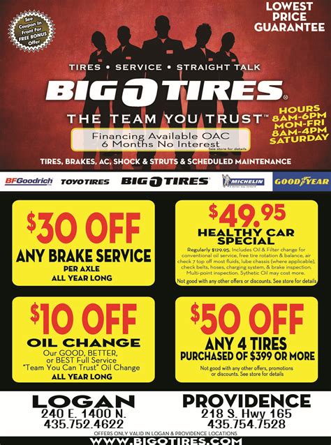Make this my store Request Appointment Shop tires. . Big o tires logan utah
